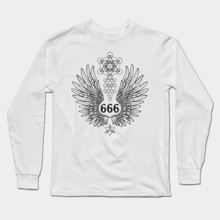 Angel Number 666 Sacred Geometry Long Sleeve T-Shirt